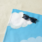 ブループリンセス&ドラゴン名前をカスタムする ビーチタオル (インサイチュ)