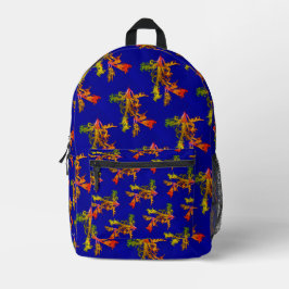 ブループリントカットソーバッグ プリントバックパック