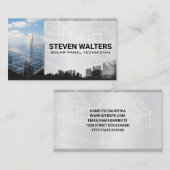 ブループリント | パネル太陽の | エネルギー 名刺 (正面/裏面)