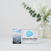 ブループリント | パネル太陽の | 技術ロゴ 名刺 (スタンド正面)