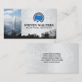 ブループリント |パネ太陽のルロゴ |テクノロジー 名刺 (正面/裏面)