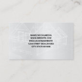 ブループリント |建築ロゴ |プロパティ 名刺 (裏面)