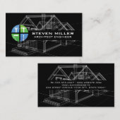 ブループリント | 建築家 | エンジニアリング 名刺 (正面/裏面)