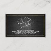 ブループリント | 建築建物 名刺 (裏面)