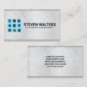 ブループリント | 給排水衛生設備配管アイコン 名刺 (正面/裏面)