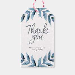 ブループルプル感謝していフローラユーラベル |メッセージカード ギフトタグ