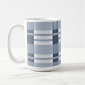 ブループレイドとストライプ コーヒーマグカップ (左)