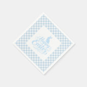 ブループレイドのイースター スタンダードカクテルナプキン (角)