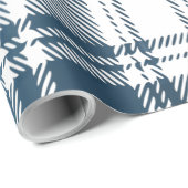 ブループレイドギフトラッピング紙 ラッピングペーパー (ロールコーナー)