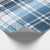 ブループレイドギフトラッピング紙 ラッピングペーパー (角)