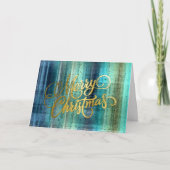 ブループレイドクリスマスカード シーズンカード (正面)