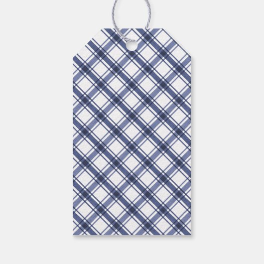 ブループレイドクリスマス ギフトタグ (裏面)