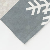 ブループレイドスノーフレーククリスマスホリデー フリースブランケット (角)