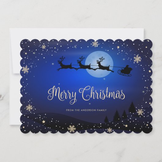 ブループレイドスノーフレークレンデアサンタクロース シーズンカード (正面)