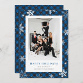 ブループレイドスノーフレーク写真企業の事業 シーズンカード (正面/裏面)