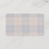 ブループレイドテディベア赤ちゃんシャワーおむつラッフル エンクロージャーカード (裏面)