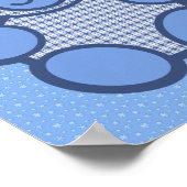 ブループレイドテディベア ポスター (角)