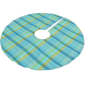 ブループレイドバイシャーリー・テイラー ブラッシュドポリエステルツリースカート (アングル)