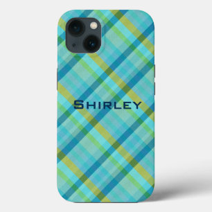 ブループレイドバイシャーリー・テイラー iPhone 13ケース