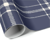 ブループレイドファームハウスカントリークリスマス ラッピングペーパー (ロールコーナー)