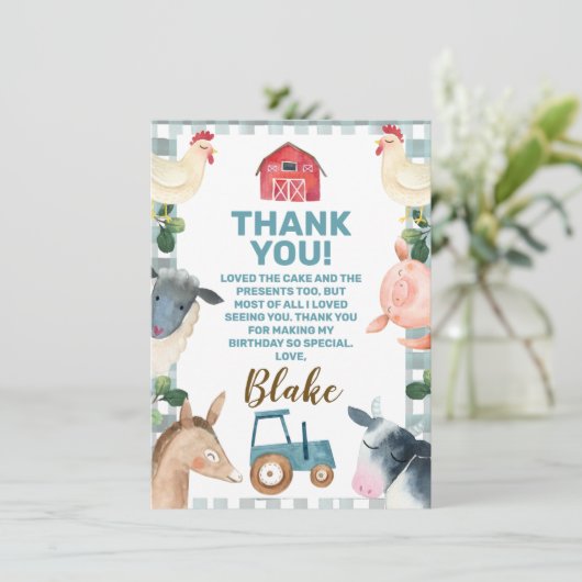 ブループレイドファーム及びトラクタサンキューカード 招待状 (スタンド正面)