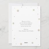 ブループレイドフォトコラージュメリークリスマスカード シーズンカード (裏面)