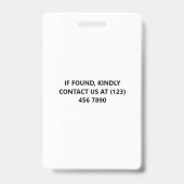 ブループレイドフォトID学校先生 バッジ (裏面)