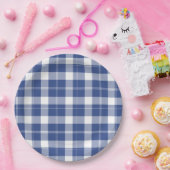 ブループレイドフォーハヌッカワーズホリデー紙プレート ペーパープレート (パーティー)