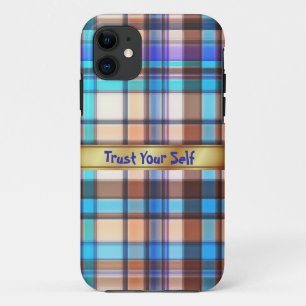 ブループレイドモノグラムiPhoneケース iPhone 11 ケース