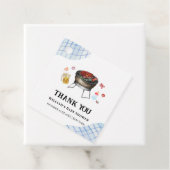 ブループレイドレトロカントリーベビーQベビーシャワー フェイバータグ (インサイチュ)