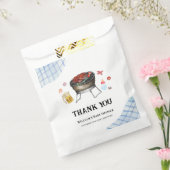 ブループレイドレトロカントリーベビーQベビーシャワー フェイバーバッグ (封をした状態)