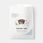 ブループレイドレトロカントリーベビーQベビーシャワー フェイバーバッグ (正面)