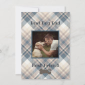 ブループレイド最高のドッグダッド写真フラットカード シーズンカード (正面)