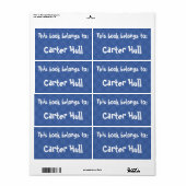 ブループレイド「この本は所有している」ラベル ラベル (フルシート)