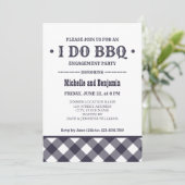 ブループレイド | ラスティック I DO BBQ 婚約パーティー 招待状 (スタンド正面)