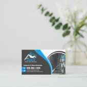 ブループレッシャーパワーウォッシングハウスウォッシング 名刺 (スタンド正面)