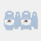 ブループレモダンイドレトロカントリーベビーQベビーシャワー フェイバーボックス (折り畳みなし)