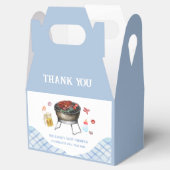 ブループレモダンイドレトロカントリーベビーQベビーシャワー フェイバーボックス (オープン)