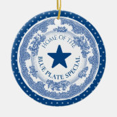 ブループレート特別ノスタルジア料理クリスマス セラミックオーナメント (正面)