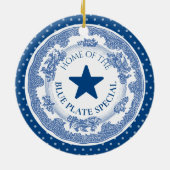 ブループレート特別ノスタルジア料理クリスマス セラミックオーナメント (裏面)