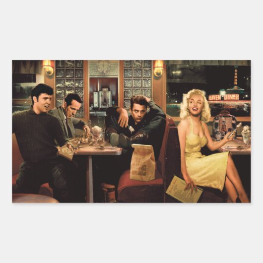 ブループレート 長方形シール (正面)