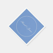 ブループレーンエレガントミニマル名書道 スタンダードカクテルナプキン (角)