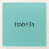 ブループレーンクリエイティブモダン名ミニマル主義者 ガラスコースター (正面)