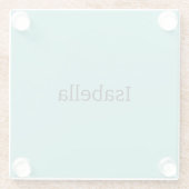 ブループレーンクリエイティブモダン名ミニマル主義者 ガラスコースター (裏面)