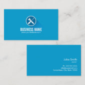 ブループレーンモダンコンピュータ修復名刺 名刺 (正面/裏面)