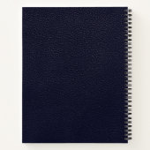 ブループロフェッショナルラグジュアリーイニシャルロゴ ノートブック (裏面)