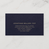 ブループロフェッショナルラグジュアリーイニシャルロゴ 名刺 (裏面)