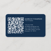 ブループロフェッショナル一般企業ロゴQRコード 名刺 (正面)