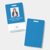 ブループロフェッショナル実在エステートエージェントのフォトバッジ バッジ (Front & Back)