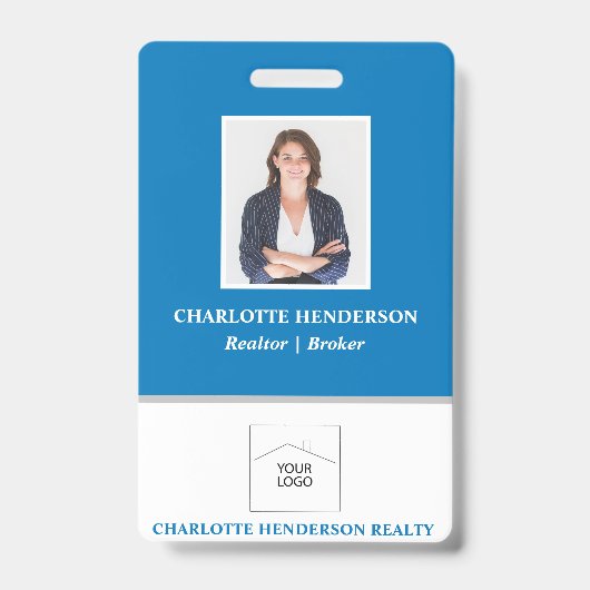 ブループロフェッショナル実在エステートエージェントのフォトバッジ バッジ (Front)